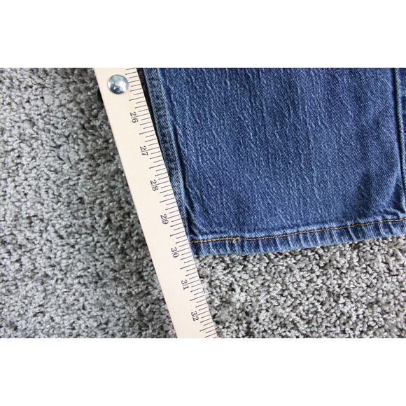 Levis 505 Jeans Mens 36X32 Blue Regular Fit Mid Rise Straight Leg Denim Pants - Picture 6 of 10